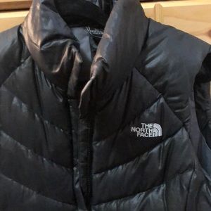 Black Metallic North Face Vest